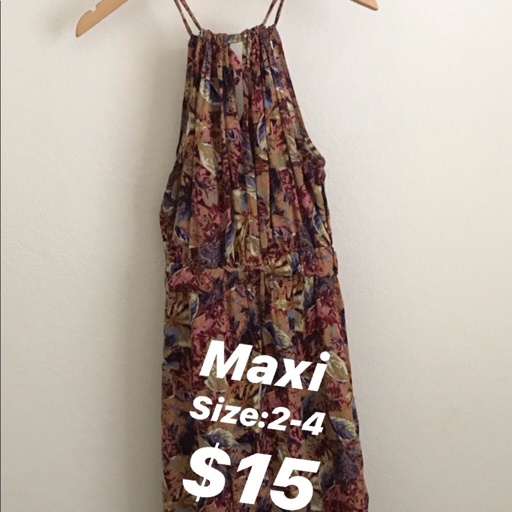 Boutique cross shoulder maxi open tie back